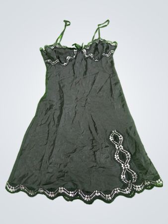 Black Chemise with Lace Trim