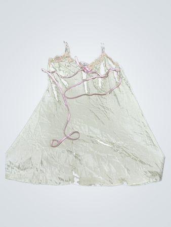 White Lace Trim Chemise