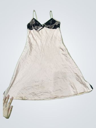 Dorothy Perkins Beige Lace Trim Slip Dress