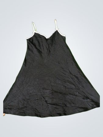 Black Nightgown with White Trim