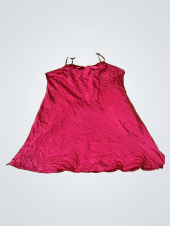 George Red Satin Slip Dress