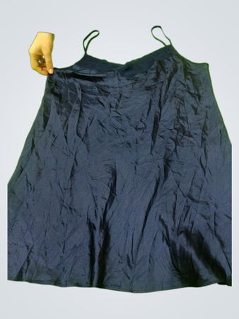 George Navy Satin Slip Dress