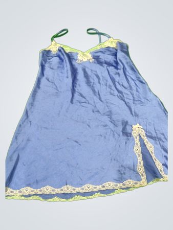 Boul Avenue Blue Satin Slip Dress