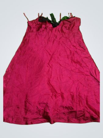 George Red Satin Slip Dress