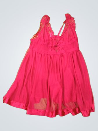 Pink Lace Trim Chemise