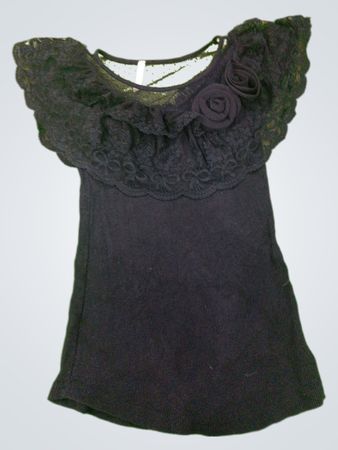 Black Lace Trim Top