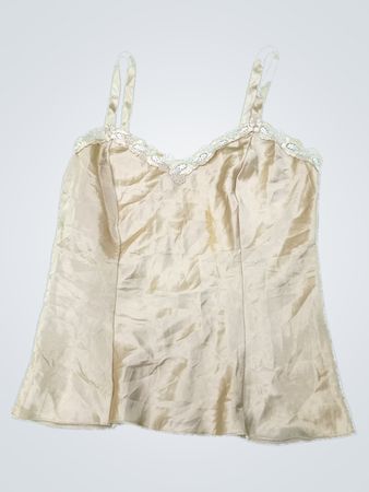 Beige Camisole with Lace Trim