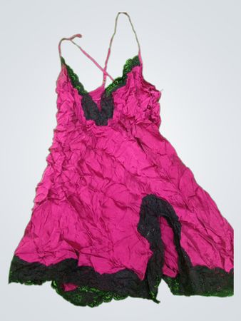 Pink Lace Trim Chemise