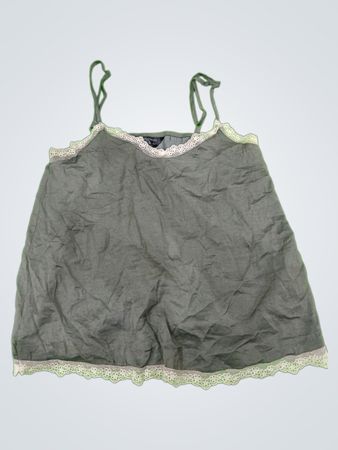 Secret Possessions Grey Lace Trim Cami Top