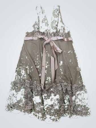 Gray Lace Trim Chemise
