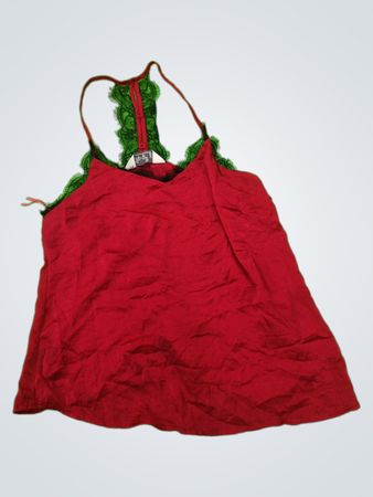 Love is Love Red Lace Trim Camisole