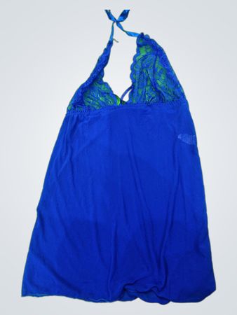 Blue Lace Halter Top