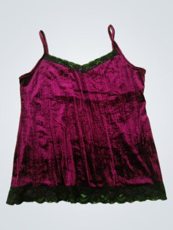 No Boundaries Purple Velvet Cami Top