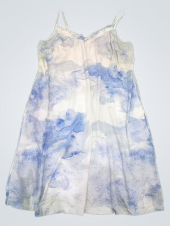 Blue and White Tie-Dye Dress