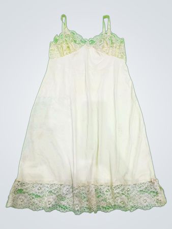 White Lace Trim Chemise