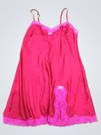 Pink Nightgown with Lace Trim