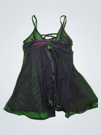 Black Sheer Chemise with Lace Details