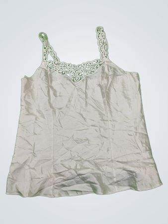 White Cami with Lace Trim