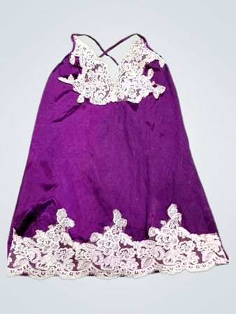Purple Lace Trim Dress