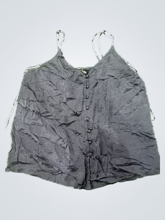 Secret Possession Gray Button-Down Cami Top L