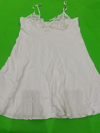 White Chemise with Lace Trim