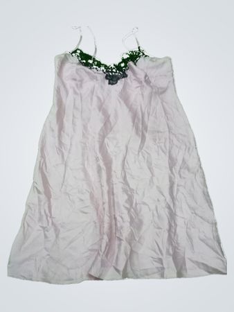 Marks & Spencer White Dress with Black Lace Trim