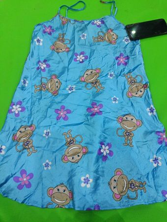 Sleep Expression Monkey Print Dress