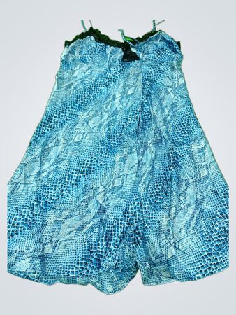 Blue Snakeskin Romper