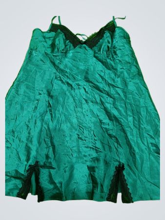 George Teal Satin Slip Dress