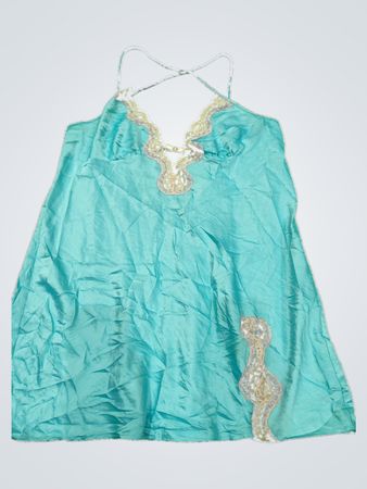 Blue Lace Trim Camisole