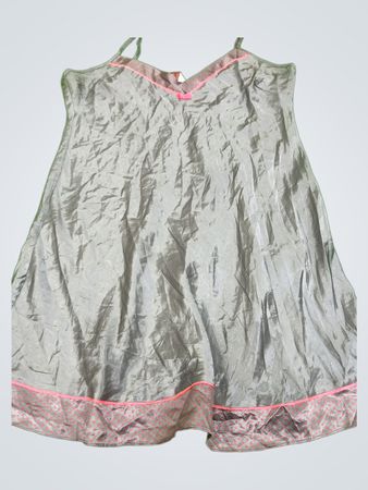 Victoria's Secret Gray and Pink Polka Dot Chemise