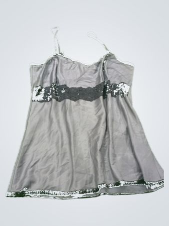 Bouchara Gray Satin Cami Top