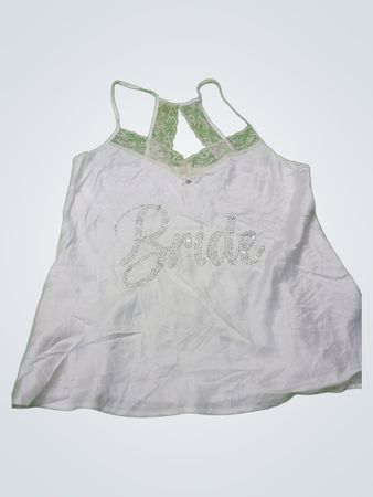 White Tank Top with Lace Detail
