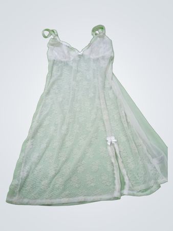 White Mesh Nightgown