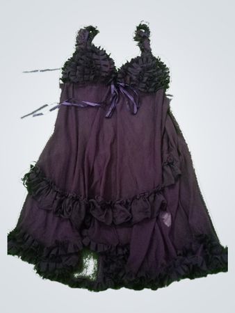 Black Ruffled Chemise