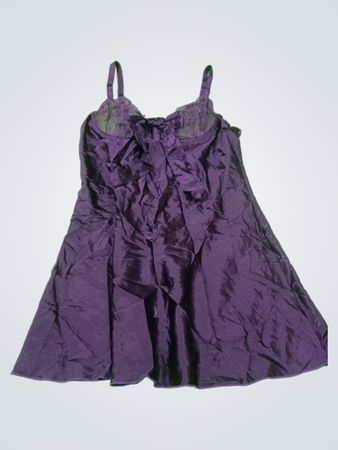 Elegant Moments Purple Satin Slip Dress
