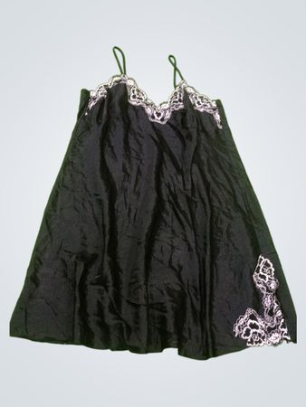 Black Dress with Lace Trim