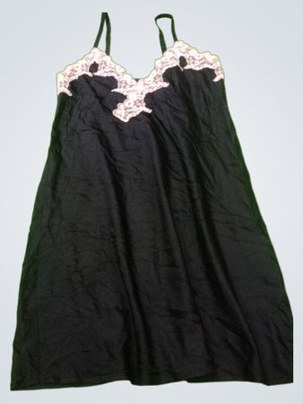 Black Nightgown with White Lace