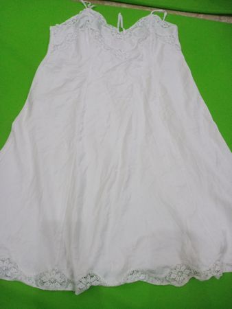 White Lace Trim Chemise