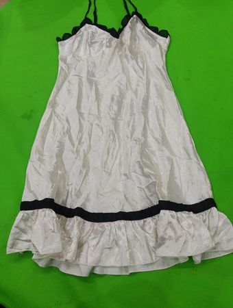 White Dress with Black Trim