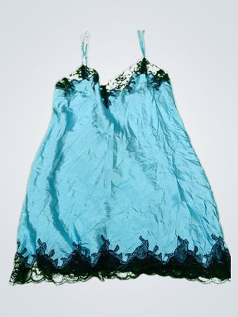 La Senza Light Blue Satin Lace Cami Top