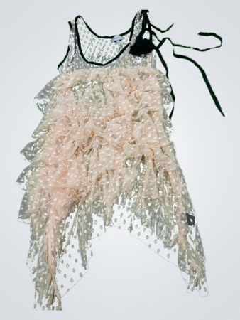 Sheer Polka Dot Ruffled Top