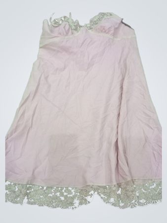 Pink Nightgown with Lace Trim