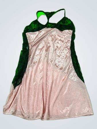 Pink and Black Lace Dress