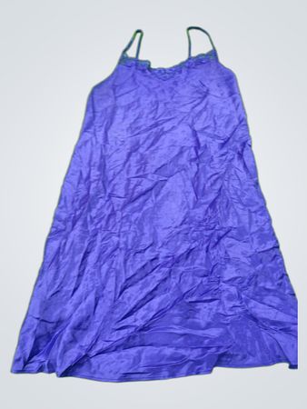 Purple Satin Slip Dress