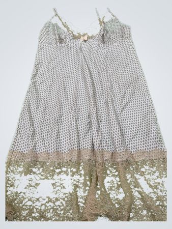 White Polka Dot Lace Trim Dress