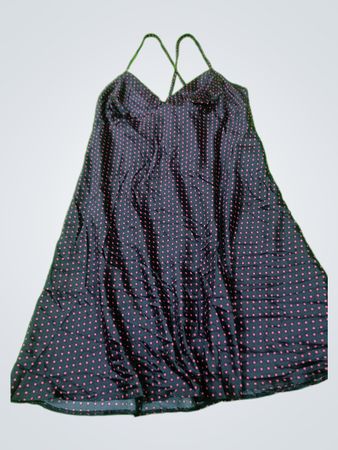 black and pink polka dot dress
