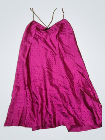 La Senza Magenta Polka Dot Halter Slip Dress