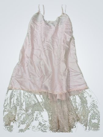Pink Nightgown with Lace Trim