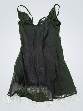 Black Lace Trim Chemise